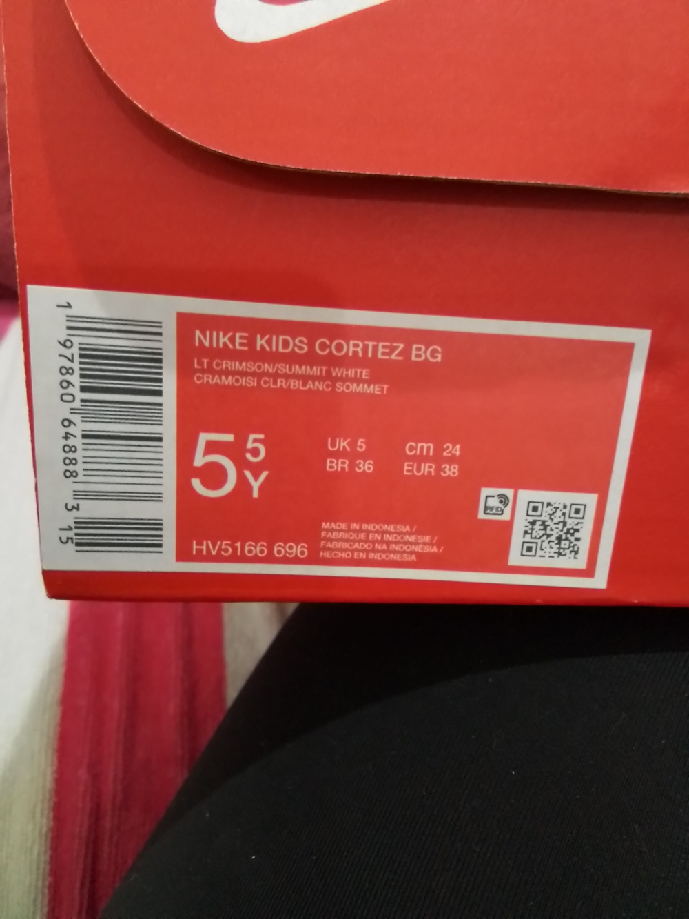 Nike Kids Cortez BG - Light Crimson / Summit White 7,5 Women Fit